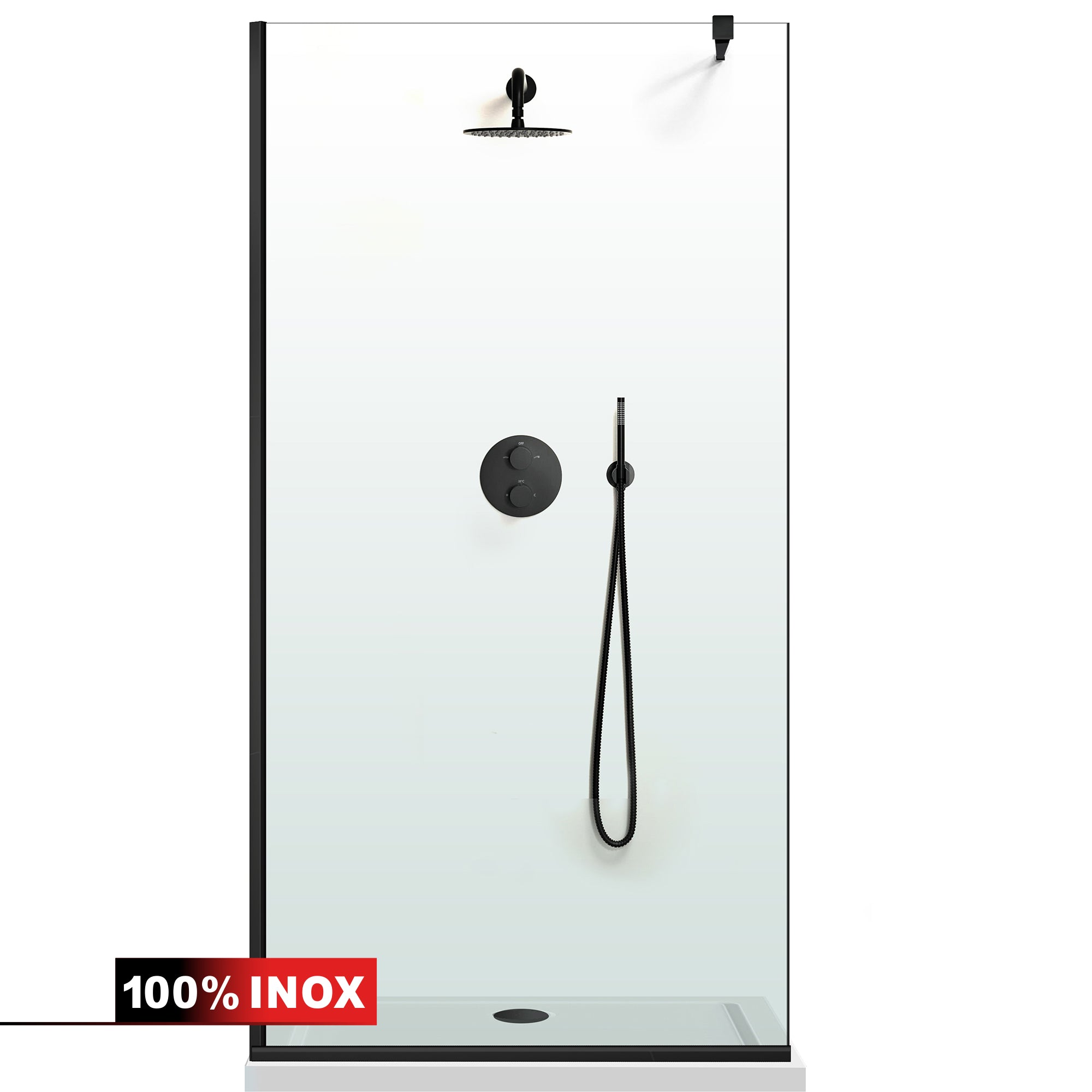 Paravan dus Walk-in, Perete dus Negru, #Clara