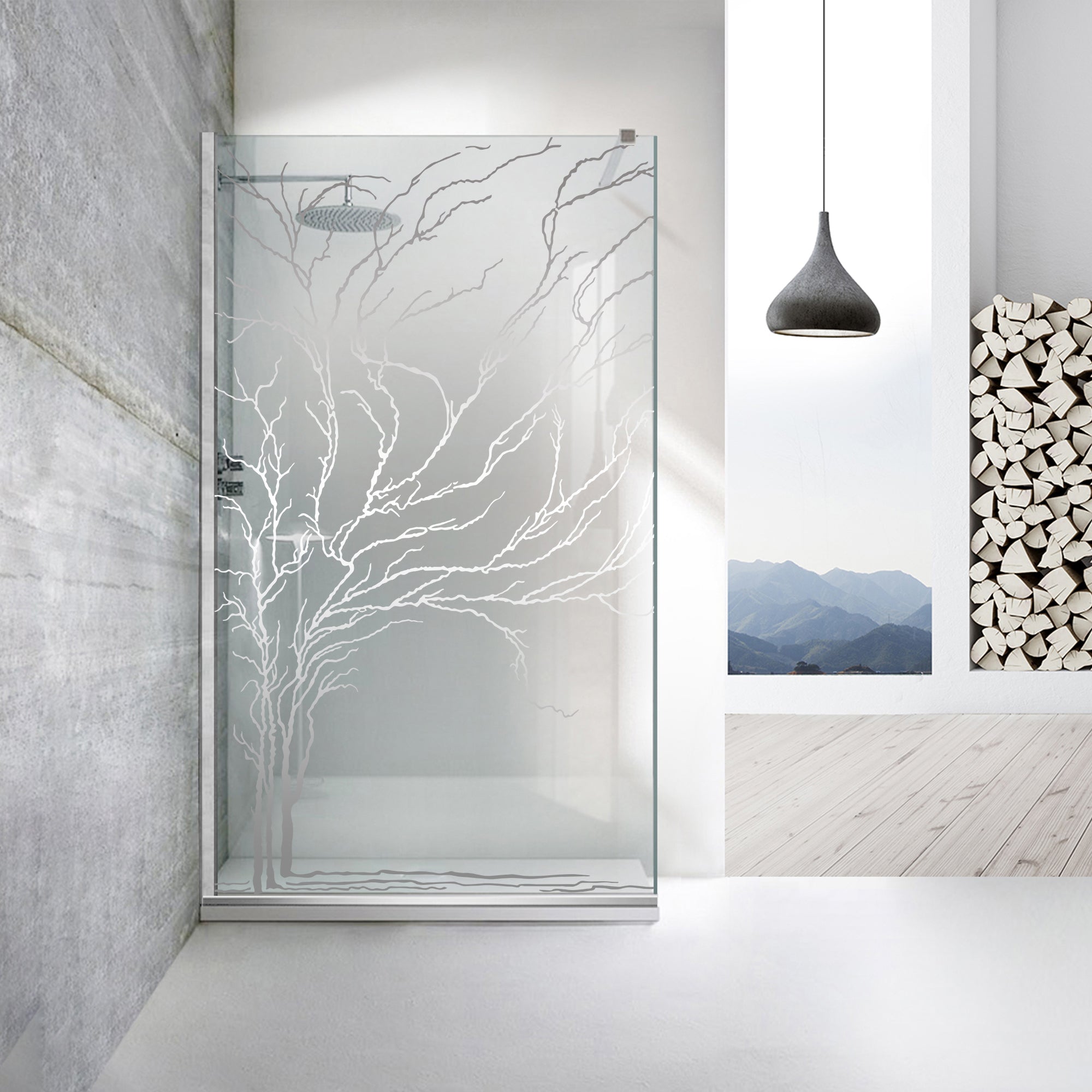 Paravan dus Walk-in, Perete dus  Inox, #Clara